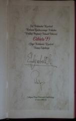 Wpis pary królewskiej w Księdze Pamiątkowej Collegium Maius